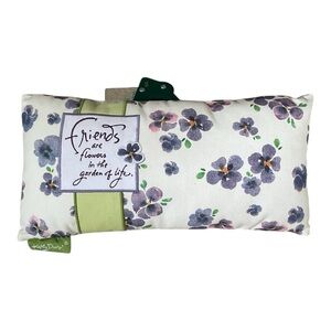 Kathy Davis Inspirational Pillow “Friends Are Flowers” Floral Accent Cushion